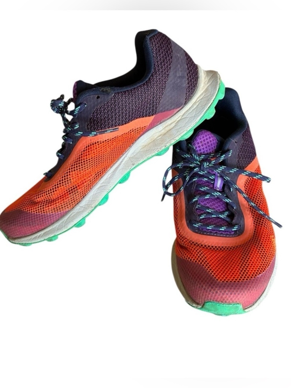 Merrell "MLT SKYFIRE" women's 10 Vibrant Orange Purple lace Athletic Shoes euc